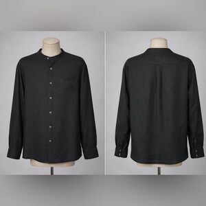 Todd Snyder Baird McNutt Irish Linen Shirt Men’s XXL Black Button Up Long Sleeve